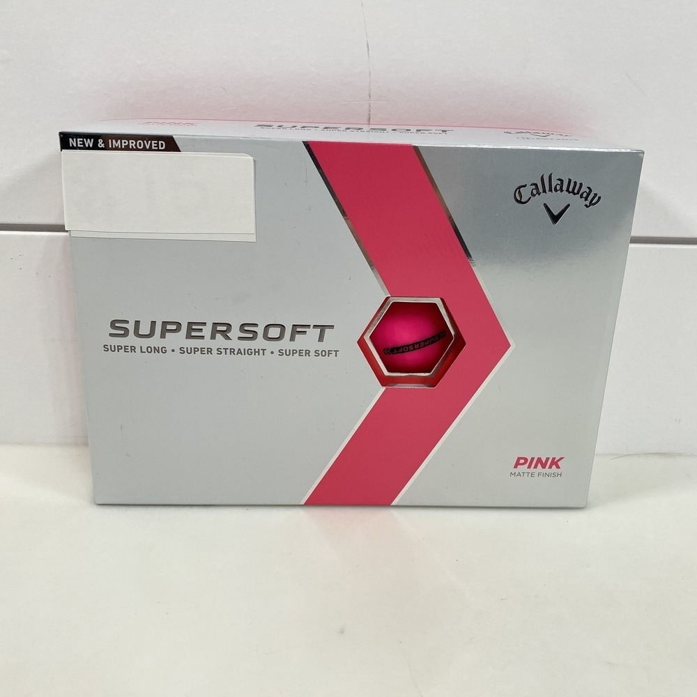 Callaway Supersoft Golf Balls 1 Dozen Pink 9 Green Matte Finish New Improved - Picture 2 of 8